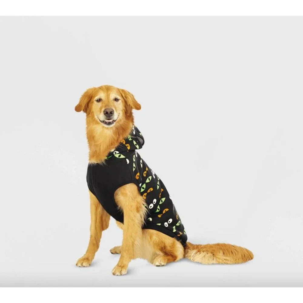 Hyde & EEK! Boutique Pet Halloween Costume Hoodie Medium Glow Eyes NEW